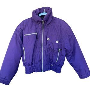 Obermeyer Snow Jacket Womens Size 10 Purple Impact Full Zip Ski Winter Outerwear